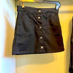 Old Navy girls black denim skirt
